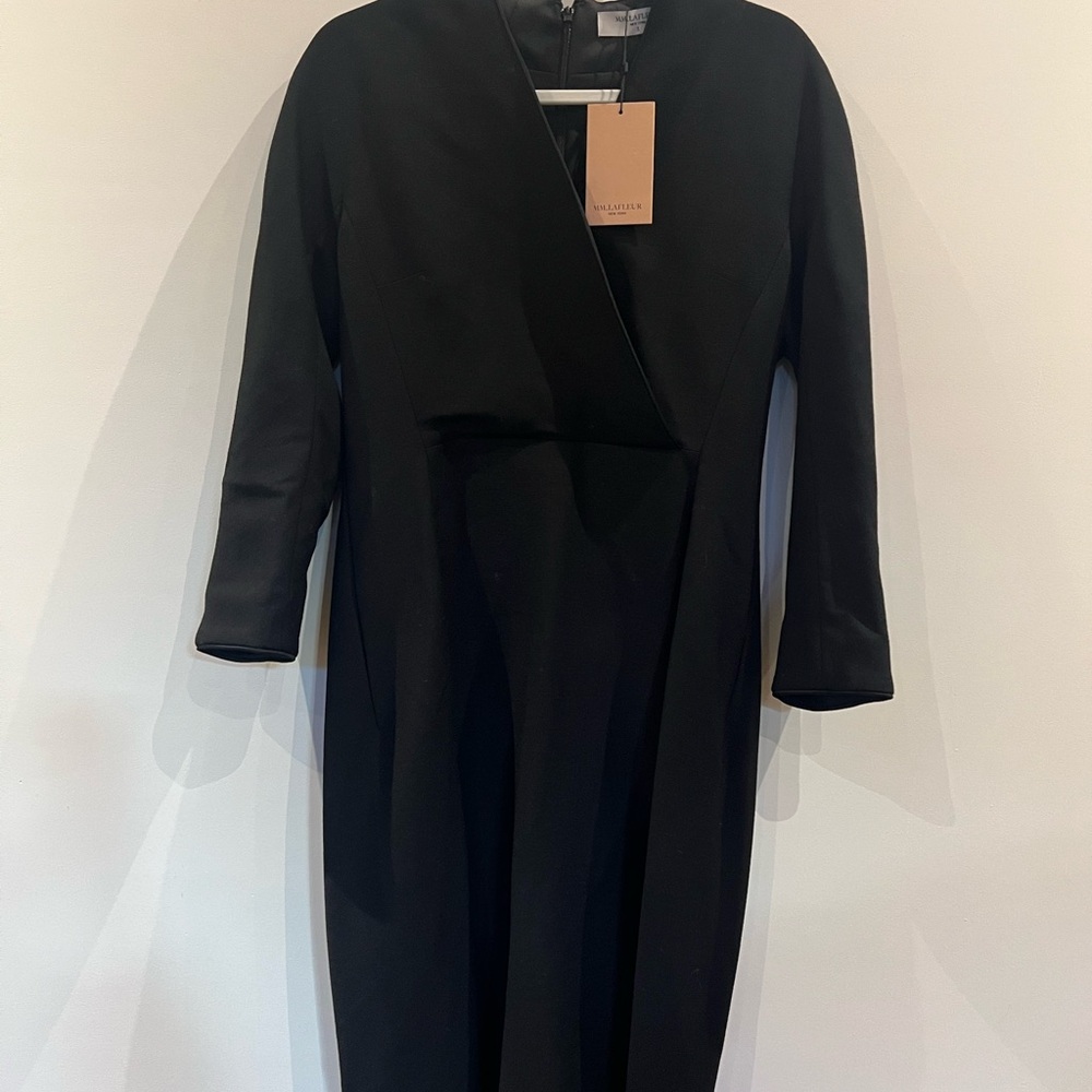 MM Lafleur Pamela Tuxedo Black Long Sleeve Dress